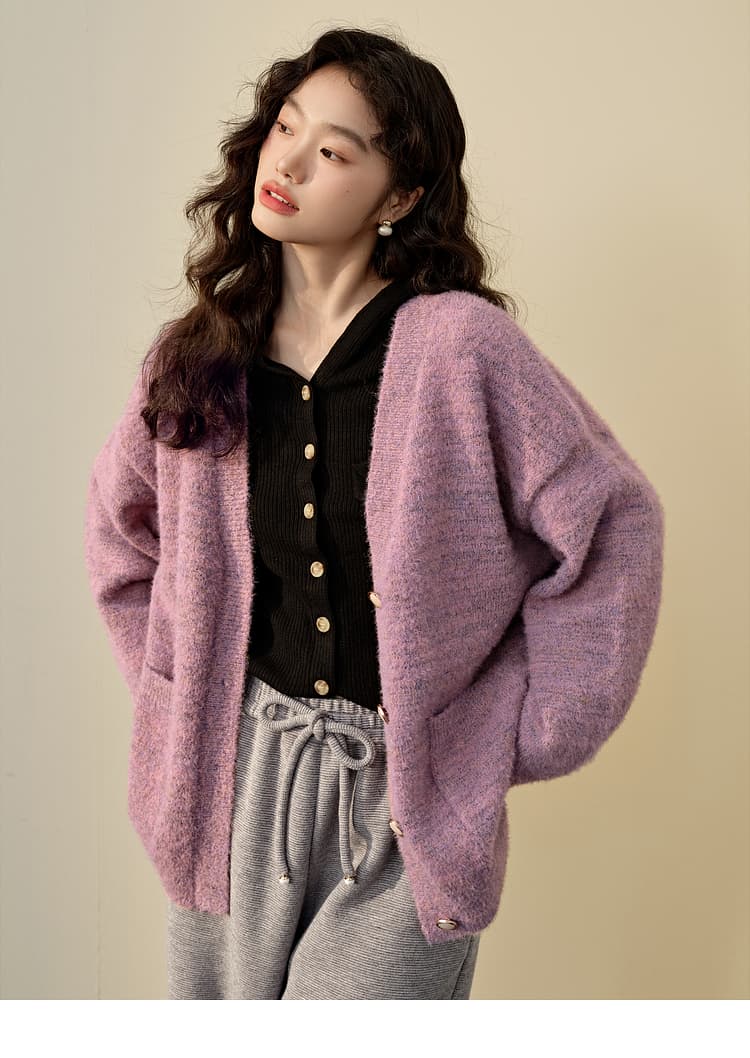 ニット ゆったりシルエット リラックスカーディガン