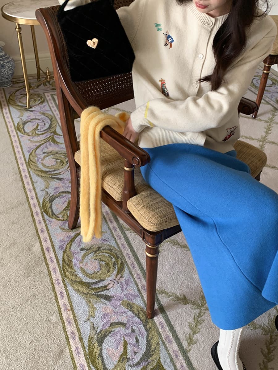 なめらかニットロングスカート