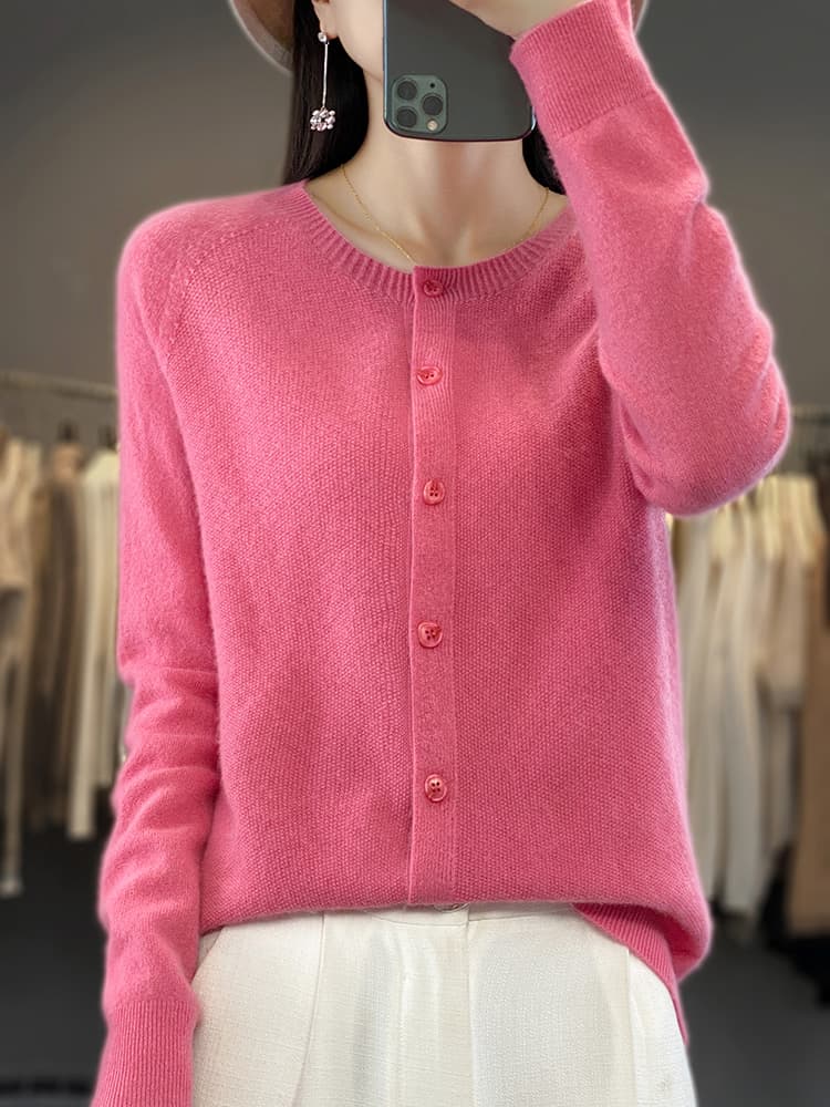 やわらか上質カシミヤニットカーディガン